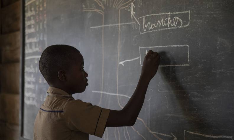 Élève à l'école de Goma, construite et financée en 2023 avec le soutien de Help Congo et Beauval Nature
